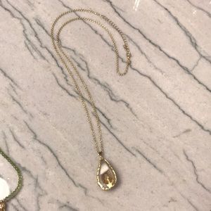 Costume necklace with geode.
